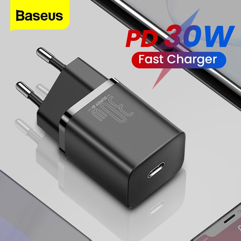 Baseus 30W Super Si Quick Charger Type-C PD 30W For iPhone/Samsung