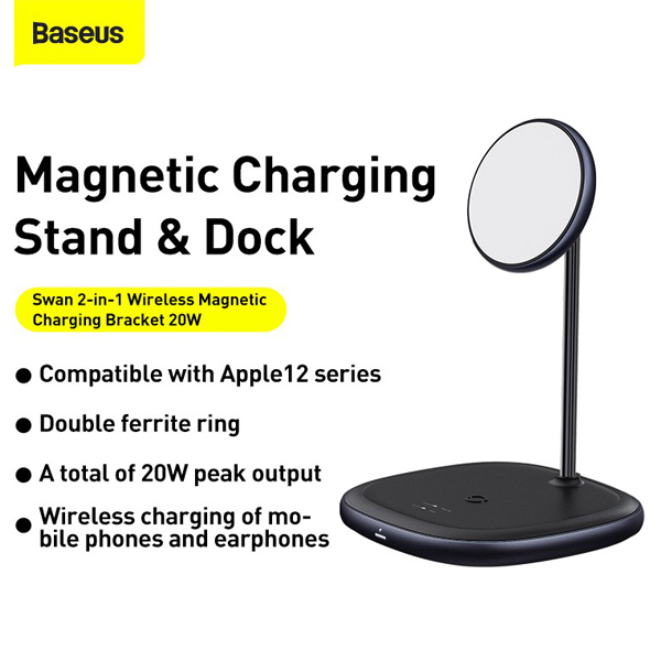 Baseus 2 In 1 20w Wireless Charger