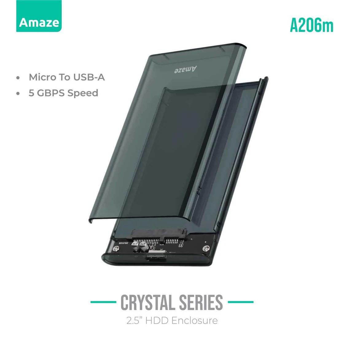 Amaze A206m Phantom Series Transparent 2.5″ HDD Enclosure USB 3.0 (5Gbps) Price in Pakistan