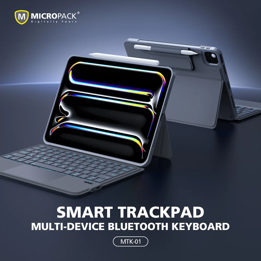 Micropack Bluetooth Keyboard with Touchpad & Detachable Case for iPad – MTK-01 Price in Pakistan