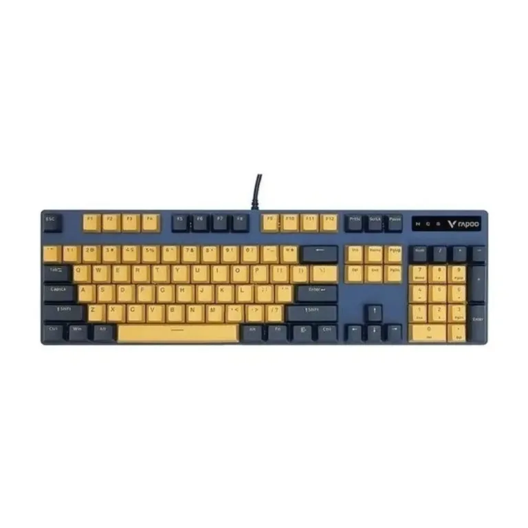 Rapoo V500Pro TM RGB Mechanical Gaming Keyboard – Yellow Blue Price in Pakistan