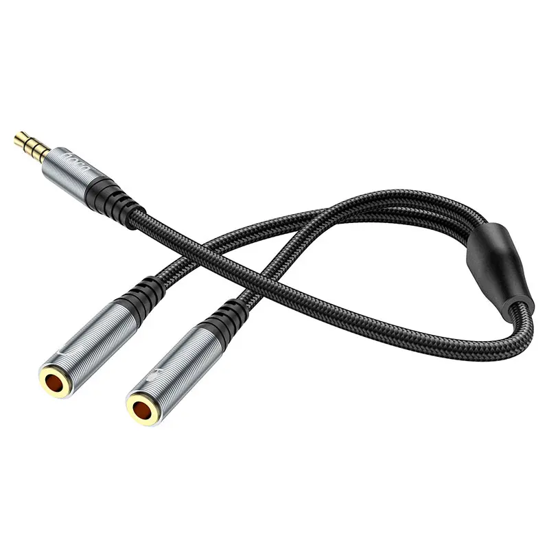 HOCO UPA21 2-in-1 3.5mm Headset Audio Adapter Cable Male to Dual Female Price in Pakistan