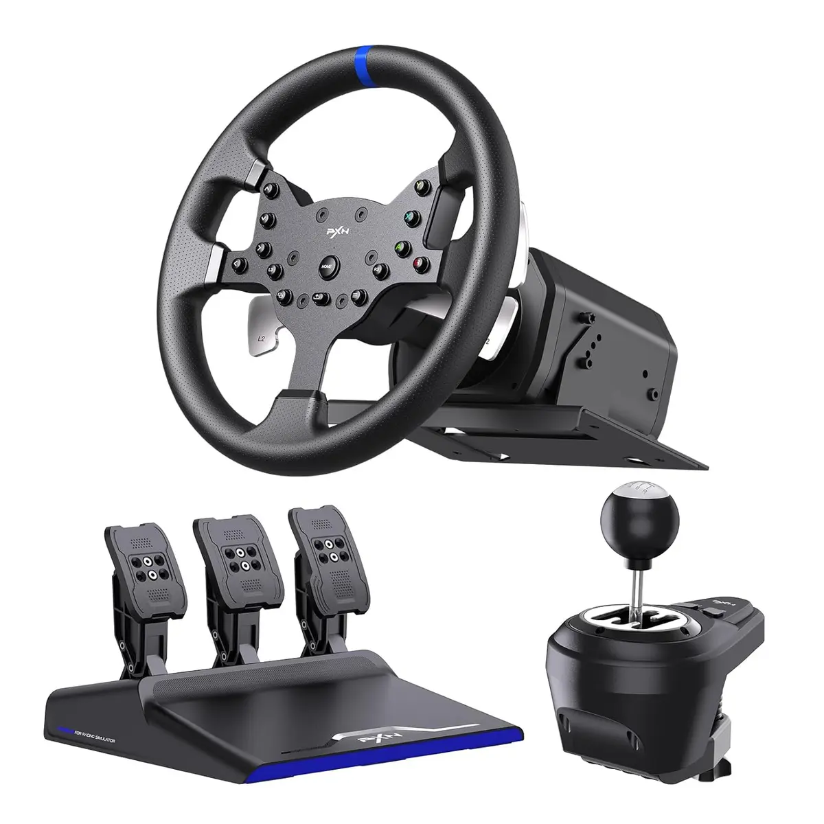 PXN V99 Force Feedback Racing Steering Wheel with Pedals & Shifter Price in Pakistan