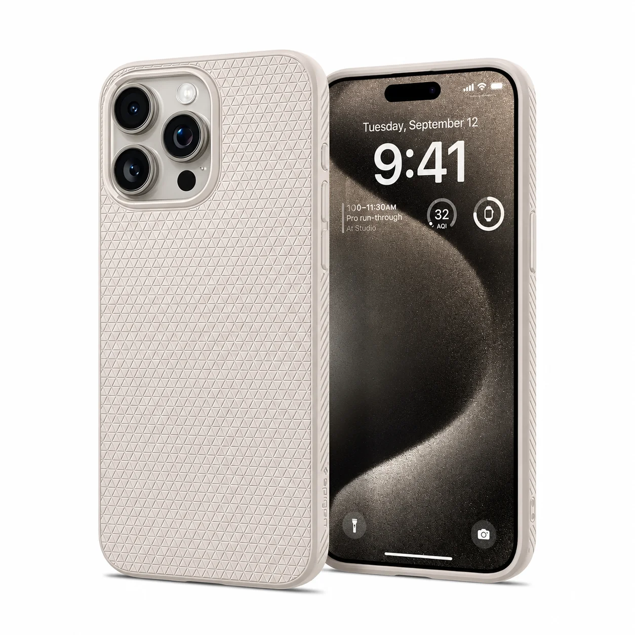 Spigen Liquid Air Case for iPhone 15 Pro Max – Natural Titanium Price in Pakistan